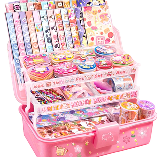 玩具女孩咕卡盘套装儿童贴贴纸6岁以上3公主女童小孩贴画礼物全套