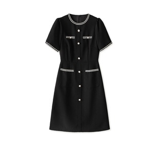 迪奥连衣裙女2026夏季新款法式小香风收腰显瘦今年流行漂亮的裙子