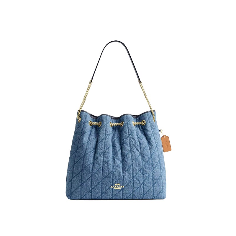 COACH/蔻驰官方奥莱款 Evelyn女士大号单肩包手提包HOBO包CDC01