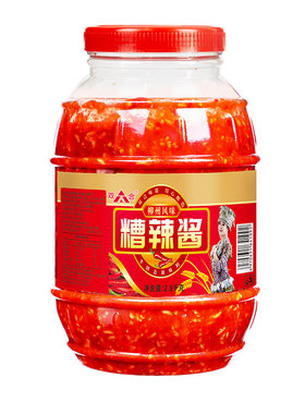 广西柳州糟辣酱凉拌鸡爪扣肉调料凉拌菜甜辣酱牛杂蘸酱商用2.8kg