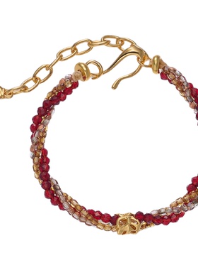 MONSECRET棕榈珍宝扭转珠手链