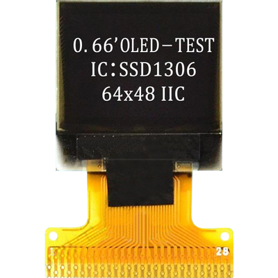 0.66寸oled显示屏SSD1306白光SPI