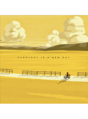 简约现代every day is a new day小清新海报治愈系挂画可替换画芯