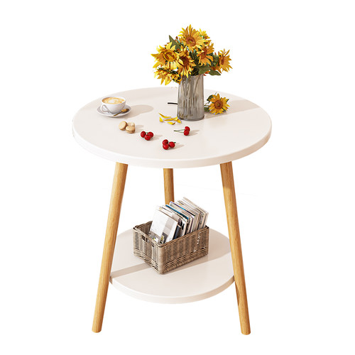 沙发边几家用客厅小桌子阳台休闲茶几可移动卧室床头置物架收纳柜