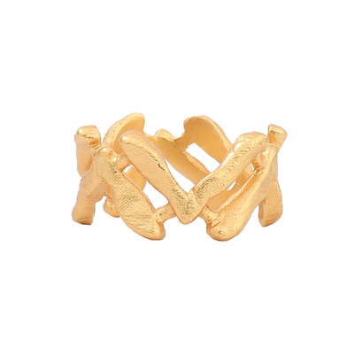 LaSerenidadV形情侣纯银戒指