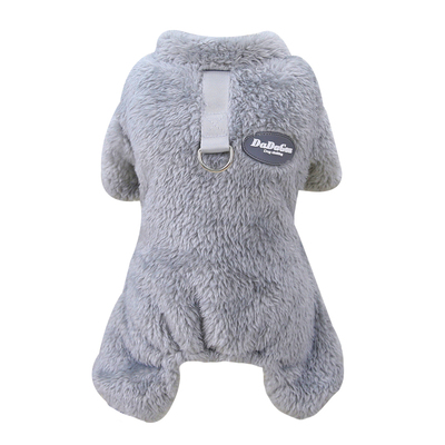 珊瑚绒比熊狗狗衣服四脚衣秋冬季