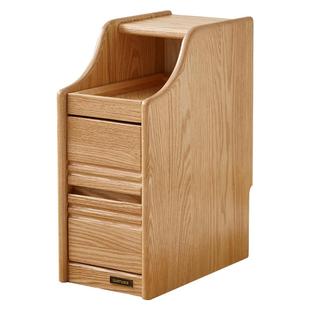 政府补贴全友家居现代简约卧室床边窄柜2025新款实木收纳床头柜