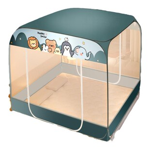 遮光文章蚊帐免安装蒙古包蚊帐回底款床上帐篷夏季纱帐学生纹帐