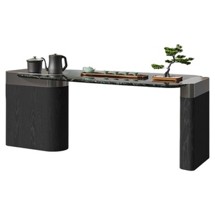 阳台茶桌2025新款高端天然奢石茶台办公室干泡茶桌椅组合客厅家用