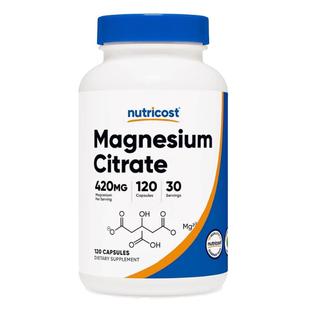 美国Nutricost柠檬酸镁胶囊420毫克120粒Magnesium Citrate补镁
