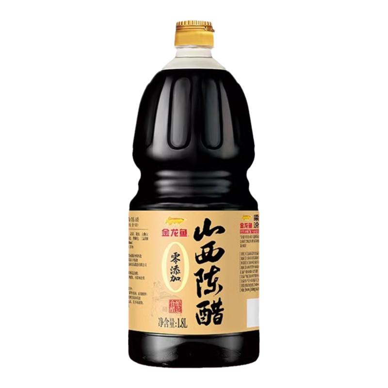 梁汾山西陳醋1.8L涼拌蘸料4.5度零添加餃子醋調(diào)味品釀造食