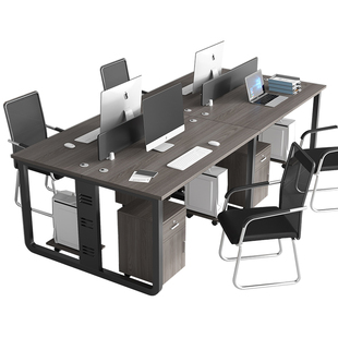 职员办公桌椅组合员工位2/4/6六人四人位屏风卡座办公室电脑桌子