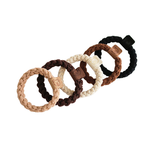 高弹力小熊发圈高马尾不下垂头绳毛巾圈可爱橡皮筋耐用基础发绳女