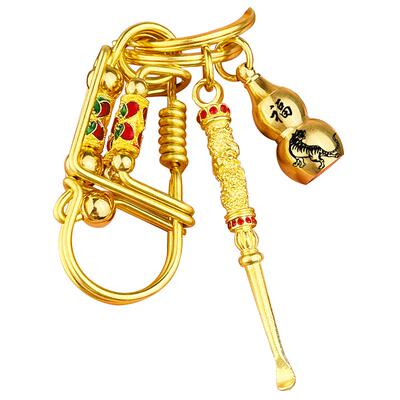 纯手工制作黄铜小鸟钥匙扣