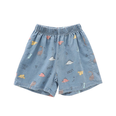 儿童夏季薄款车车天丝牛仔短裤
