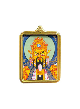 唐卡纯手绘西藏热贡五爷黄财神