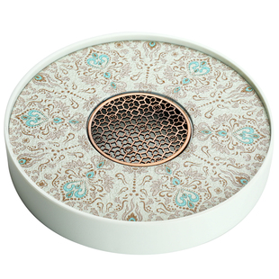 圆形茶盘家用小型干泡茶台沥水储水茶海功夫茶具茶杯泡茶精致托盘