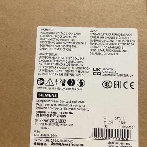 溢价-3RA6120-2AB32  SIRIUS 紧凑型负荷馈线