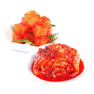 三口一品辣白菜泡菜韩国延边萝卜块酸辣甜口延边朝鲜韩式下饭小菜