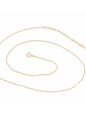 超细十字链水滴锁骨链S925纯银