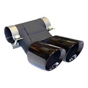 适用于保时捷718 981 boxster卡曼排气管改装GTS双出三层黑色尾喉