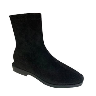 CHITENS&KUITH 秋冬女靴90900090低跟弹力靴女方头粗跟切尔西短靴