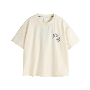 沫沫家定制童装男童t恤春夏季2026新款儿童上衣韩式字母打底衫