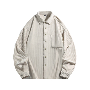 班尼路SK高级感休闲痞帅外套男款春夏宽松春季加厚衬衫男士上衣YS