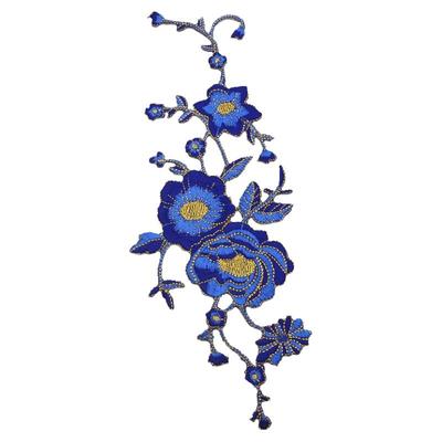 布贴舞台服装辅料刺绣花草补丁熨烫贴外贸手工DIY民族贴花26*9cm