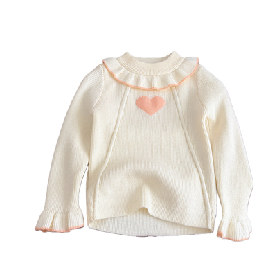 女童秋冬季娃娃领针织毛衣打底衫女宝宝上衣洋气春秋百搭韩版童装