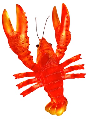 玻璃钢网红打卡小龙虾模型定制
