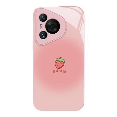 适用华为p70手机壳新款p60art夏日玻璃p50e防摔p40可爱女网红p30简约pura80Ultra挂绳70pro+高级感镜头全包