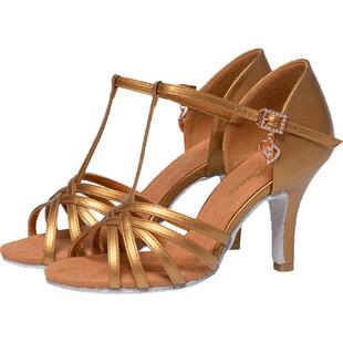 专业拉丁舞鞋女成人软底中高跟练功鞋训练鞋跳舞鞋比赛舞蹈鞋