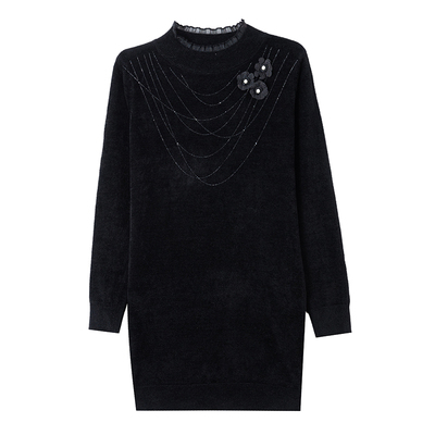 秋冬天鹅绒打底衫女妈妈装可外穿