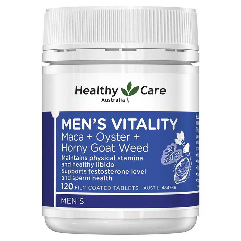 Healthycare进口男士牡蛎精雄风片玛咖生蚝精锌硒片成人滋补保健