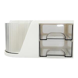 大容量美甲桌面收纳盒可旋转美甲笔筒美甲巾收纳抽屉式整理工具盒