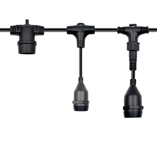 E27防水串灯螺口带线插头灯座室外露营大棚养殖场led灯笼串连灯头