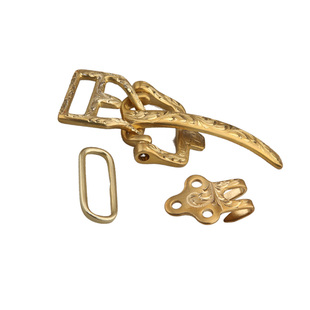 利特尔顿骑兵扣腰带扣黄铜雕花皮带扣复古连接皮快开扣手工皮具