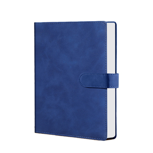 笔记本商务办公肤感搭扣记事本a4工作记录定制高端A5日记本B5加厚会议记录皮质本皮面本可印LOGO企业内页订制