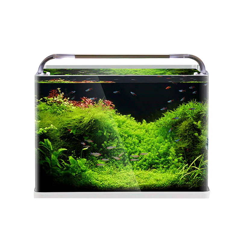 森森熱彎魚缸懶人生態(tài)魚缸小型水族箱超白玻璃金魚缸水草缸