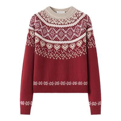 VIKTORIACHAN假日胶囊系列 复古费尔岛针织套头毛衣