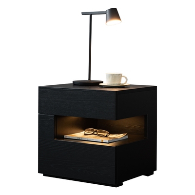 悬浮式卧室床头柜意式极简