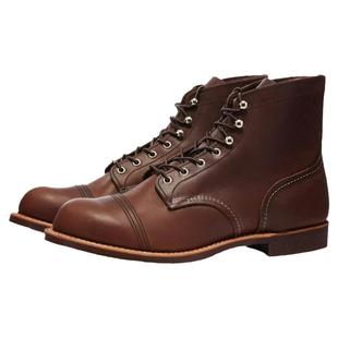 红翼8111 RedWing马丁靴圆头铁道工真牛皮工装鞋机车靴骑行男靴RW