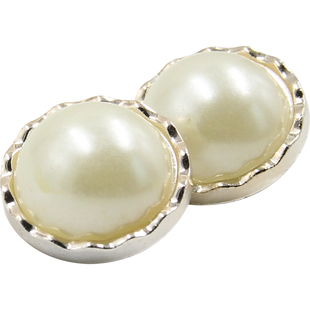 高档圆形金色纽扣扣子珍珠扣女衣服衬衫开织衫装饰小钮扣辅料配件