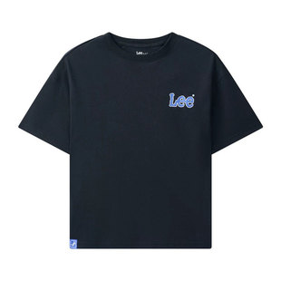 lee kids男女童白色纯棉短袖T恤中大童儿童基础百搭夏季休闲上衣