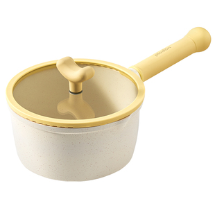 plodon浦利顿麦饭石奶锅宝宝辅食不粘锅煎煮一体婴儿专用小奶锅