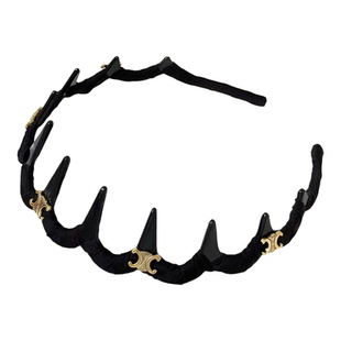 小香风高颅顶带齿防滑发箍女款2025新款日常百搭洋气头箍发卡发饰