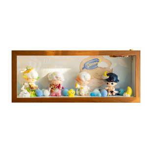 适用DIMOO梦里梦外星星盲盒收纳防尘相框泡泡玛特手办展示柜摆件