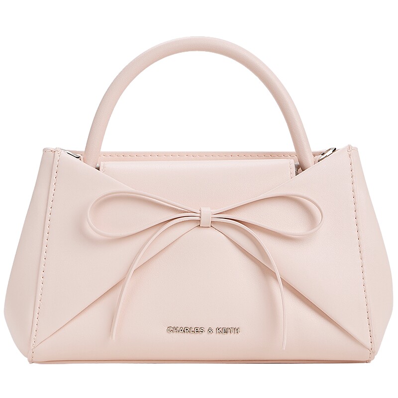 CHARLES&KEITH26秋女包CK2-50782939蝴蝶结手提小方包斜挎折纸包