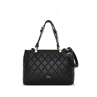 Salad菱格真皮复古托特包